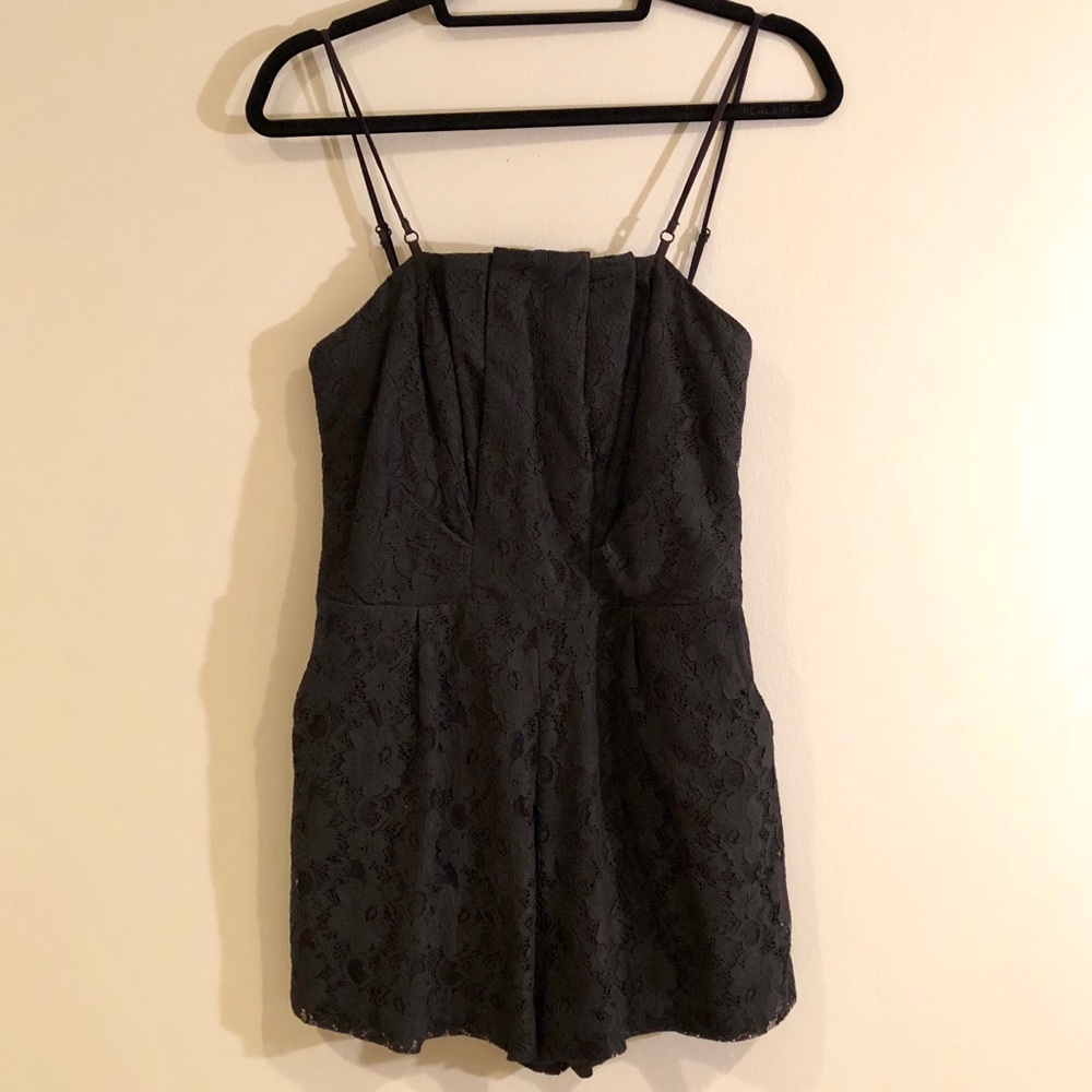 MM Couture by Miss Me // Black Lace Romper